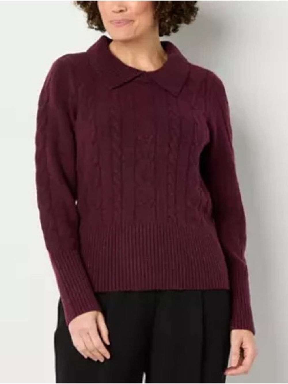 Liz Claiborne Winter Weekend Cable Knit Sweater